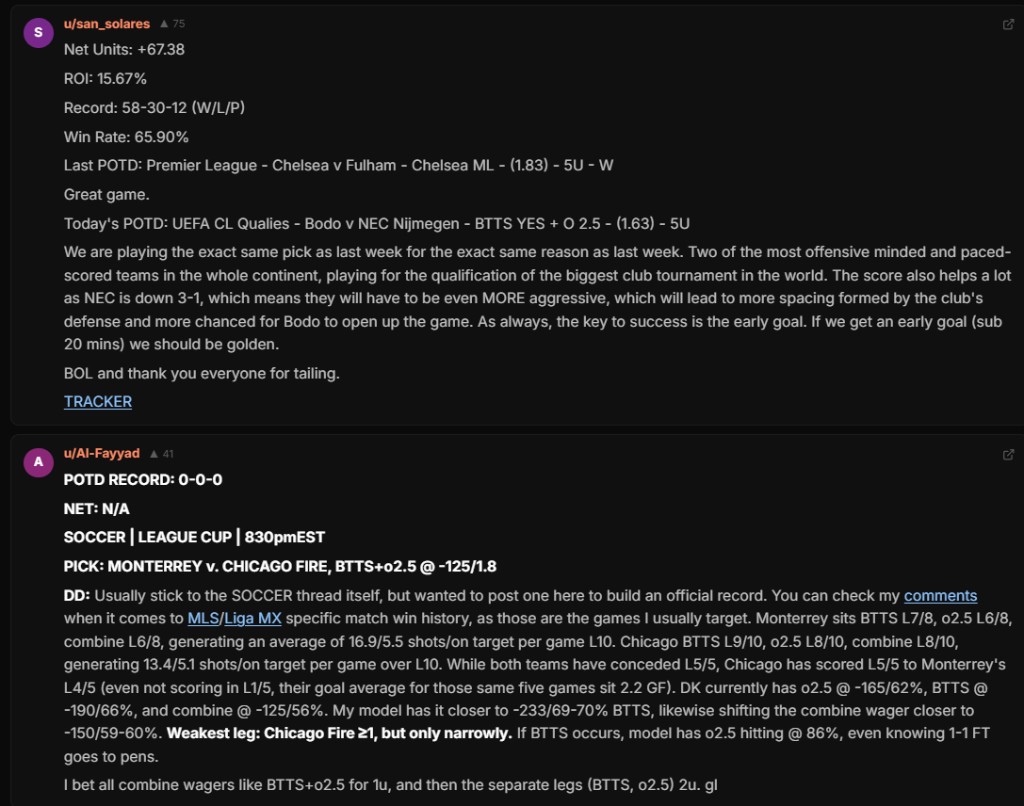 Sports Pick of the Day replies
