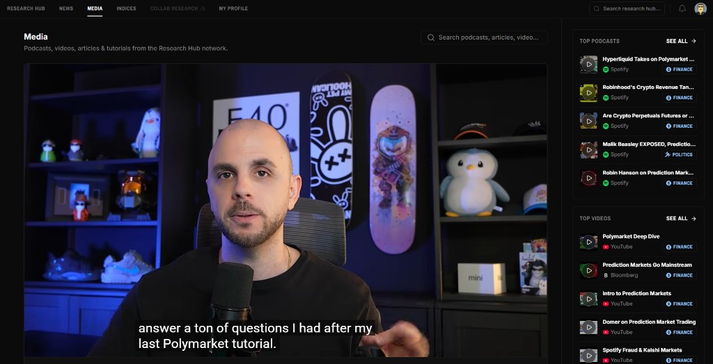 Media tab overview
