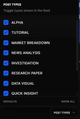 Post type filters