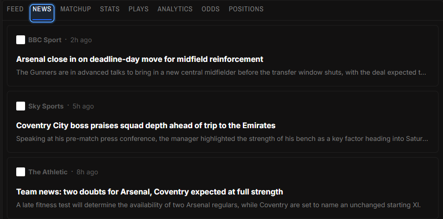 News tab