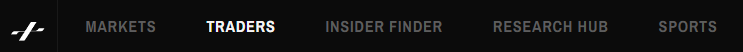 Top bar with Traders selected